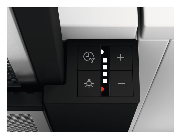 DPE5660B Abluft/Umluft Dunstabzugshaube/Esse Einbau 60 cm (Aluminium, Schwarz) 