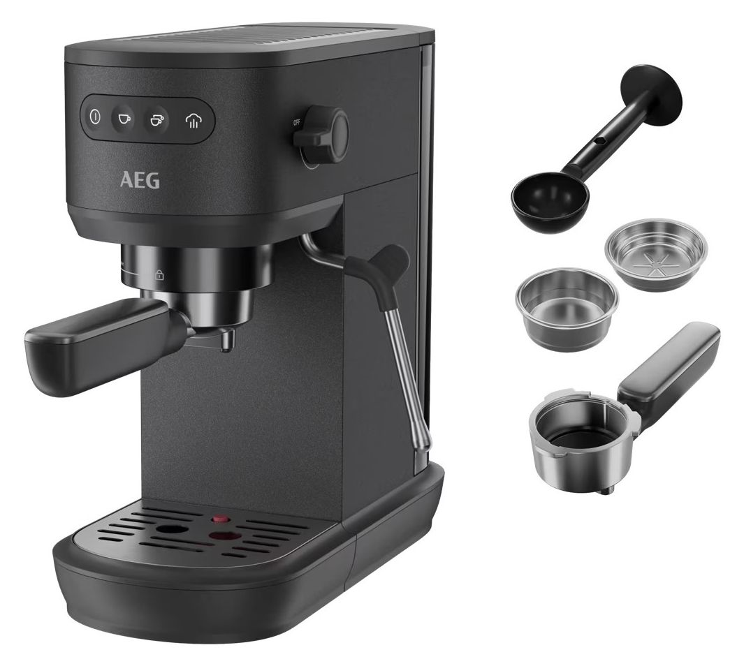 EC7-1-6BO Design Collection Siebträger Kaffeemaschine 1250 W  (Schwarz) 