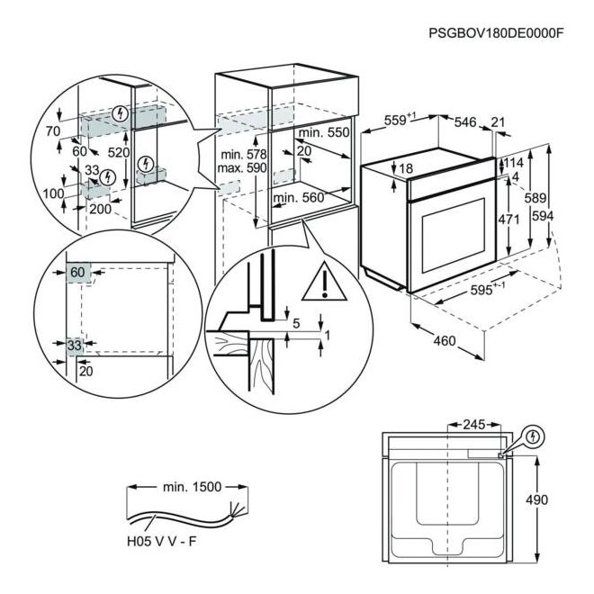 FXHS25B67 (OU5PE40AK+TX64IC00CT+TR1LFV) Herdset groß AutoClean mit 60 cm Induktions Kochfeld 