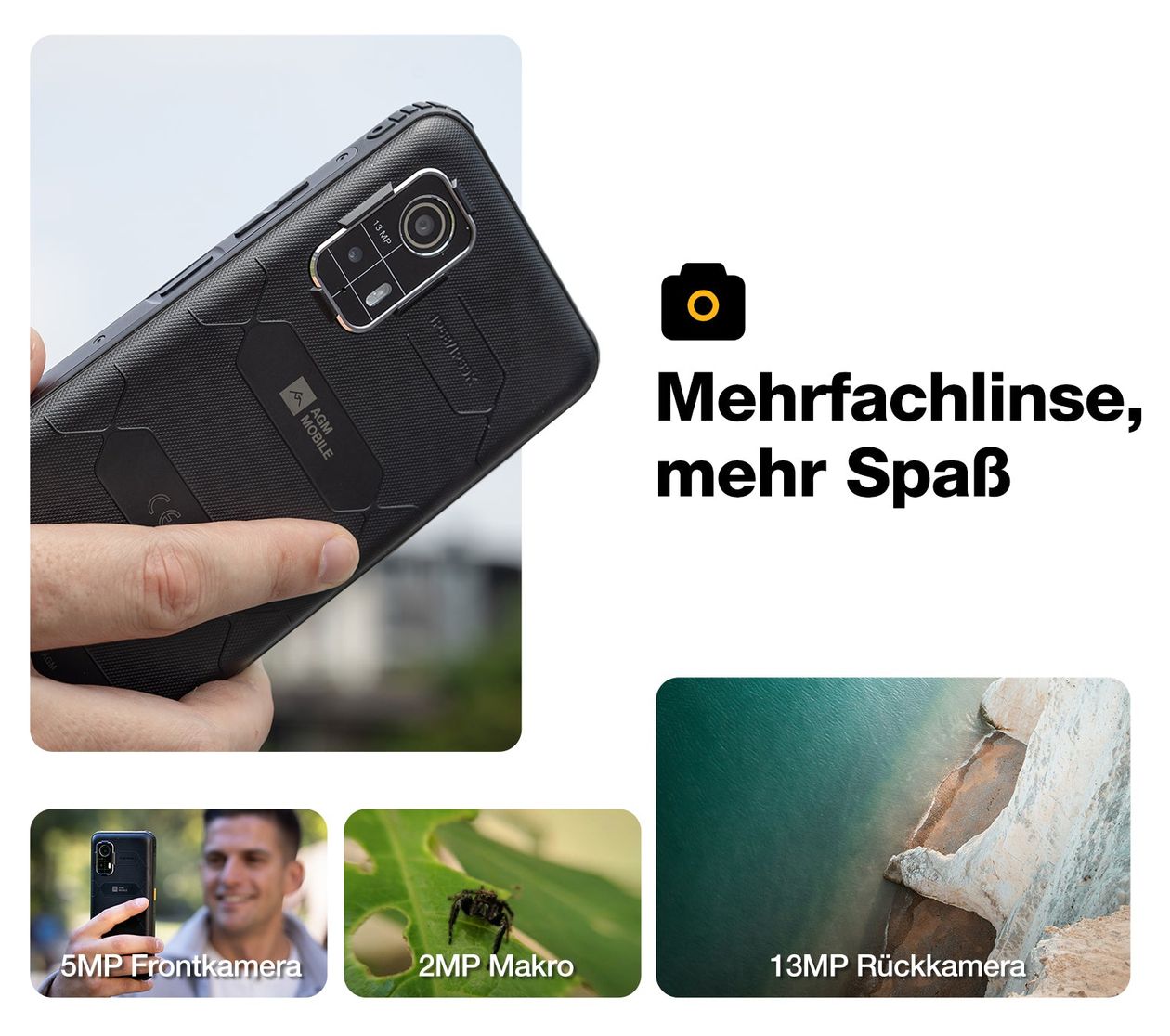 H Max 128 GB 4G Smartphone 16,7 cm (6.5 Zoll) 1,6 GHz Android 13 MP Dual Kamera Dual Sim WiFi 5  (Schwarz) 