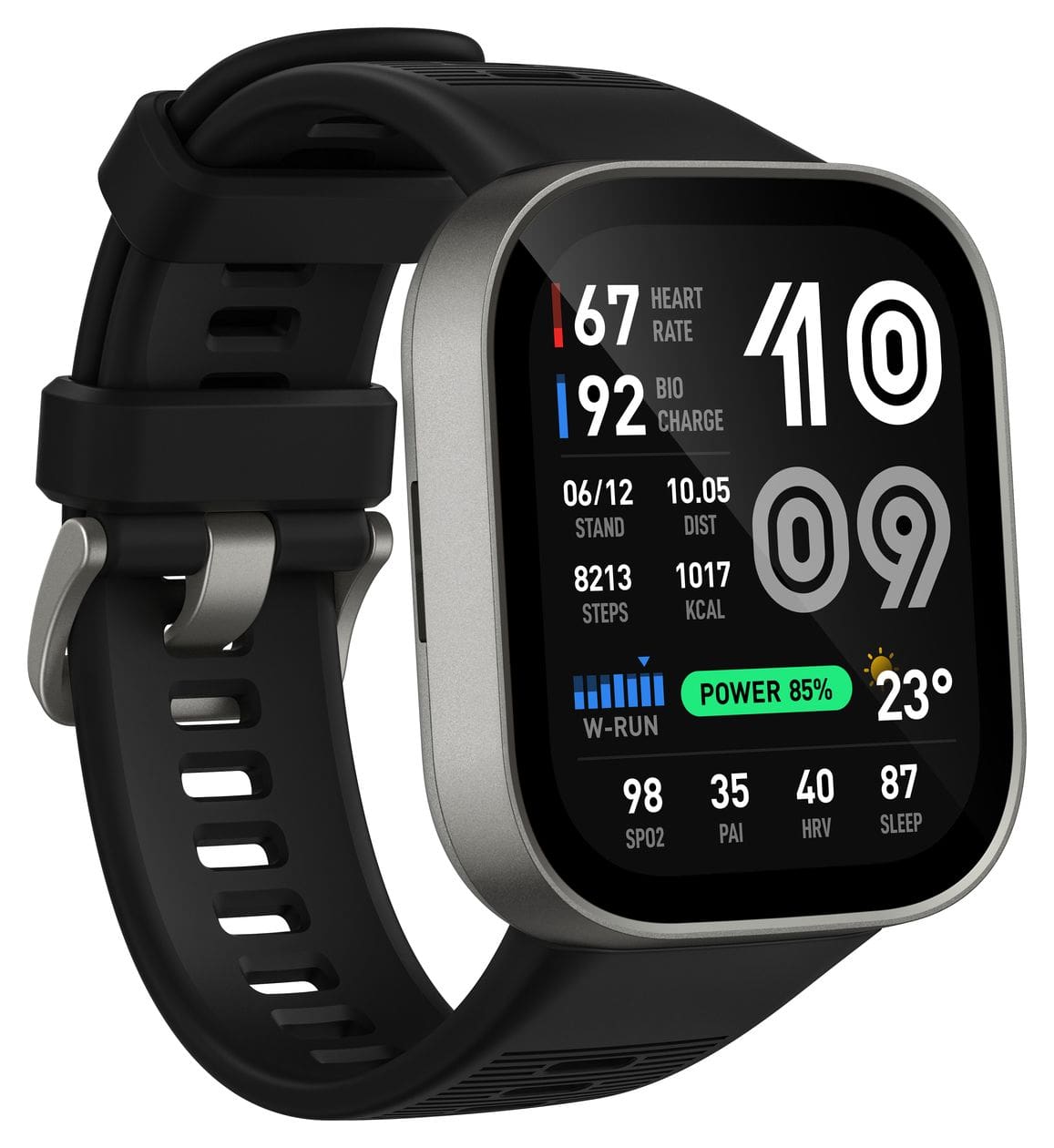 Bip Max Digital  Smartwatch Rechteckig 324 ppi  (Silber) 