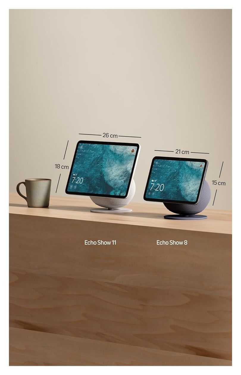 Echo Show 8 Wlan Lautsprecher mit Bluetooth Amazon Alexa  (Weiß) 