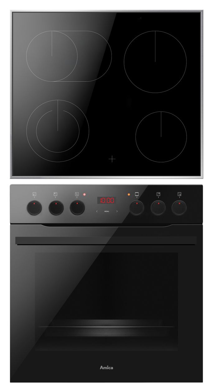 EHCX933200S Herdset maxi mit 52,5 cm Glaskeramik Kochfeld 