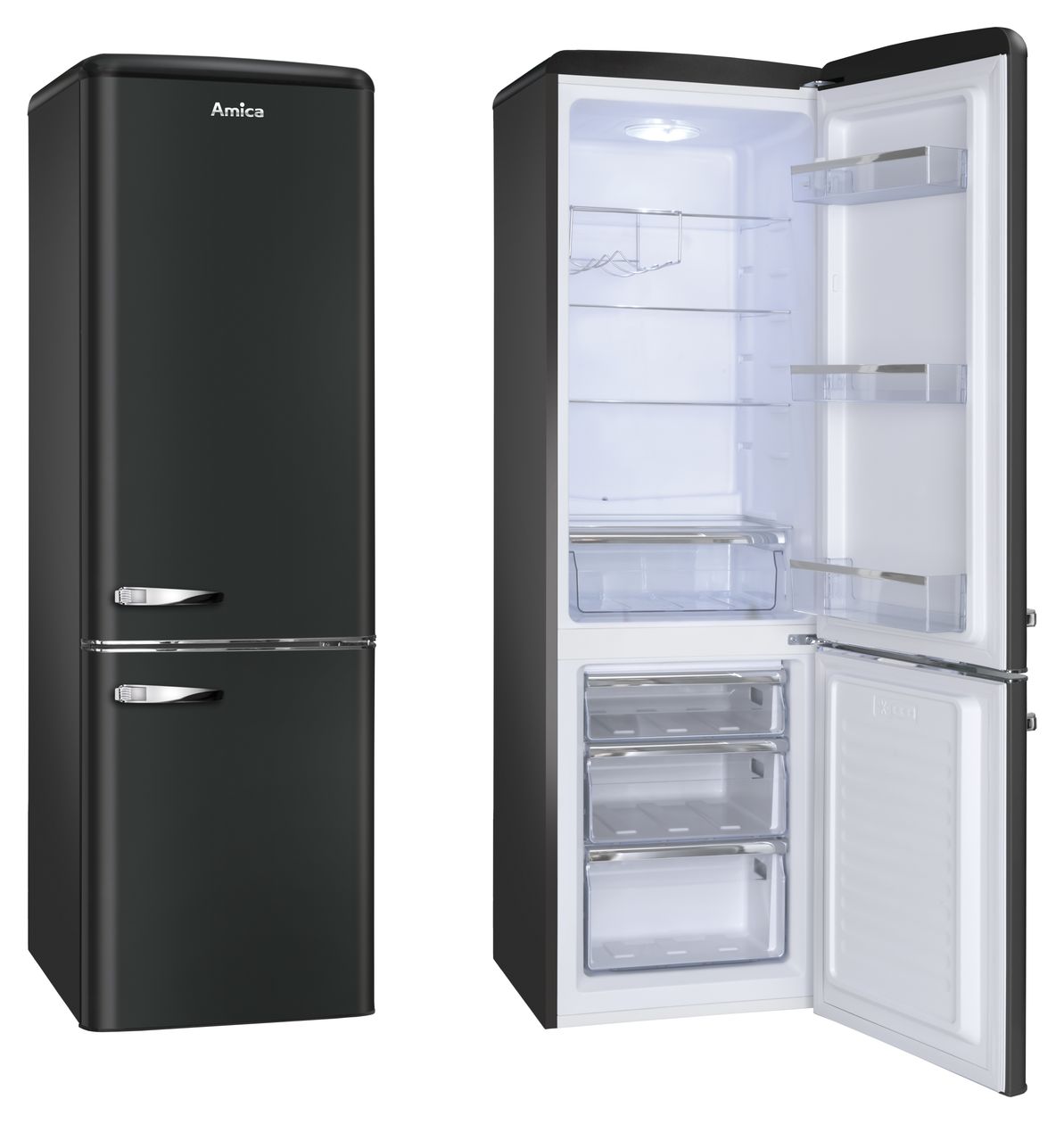 KGCR387100MS 181 l / 63 l Kühl-Gefrierkombi freistehend 202 kWh Jahr  (Schwarz) 