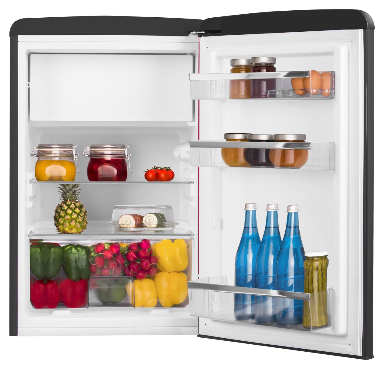 KS15617MS 108 l / 95 l Tischkühlschrank EEK: E 137 kWh Jahr  (Schwarz) 