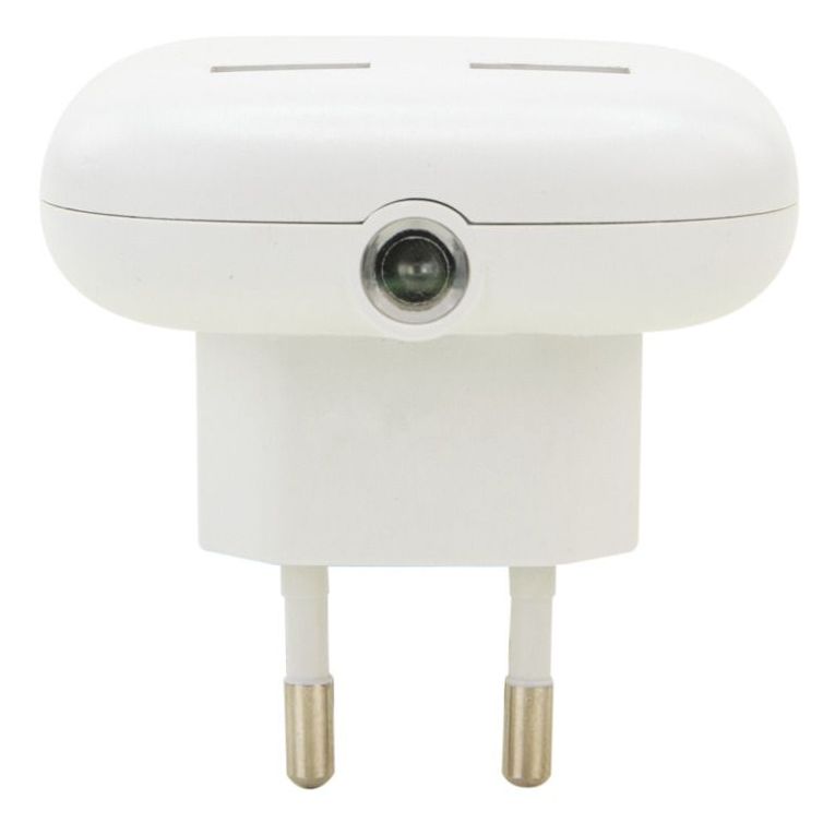 NL15AC + 2USB Sensor Nachtlicht LED Warmweiß (3000K) Warmweiß AC, USB 