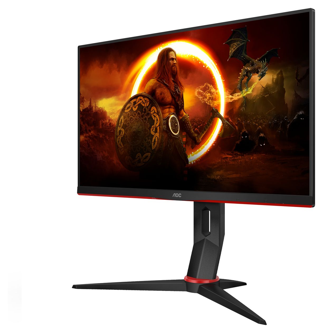 24G2SPU/BK Full HD Monitor 60,5 cm (23.8 Zoll) 16:9 4 ms 300 cd/m²  (Schwarz, Rot) 