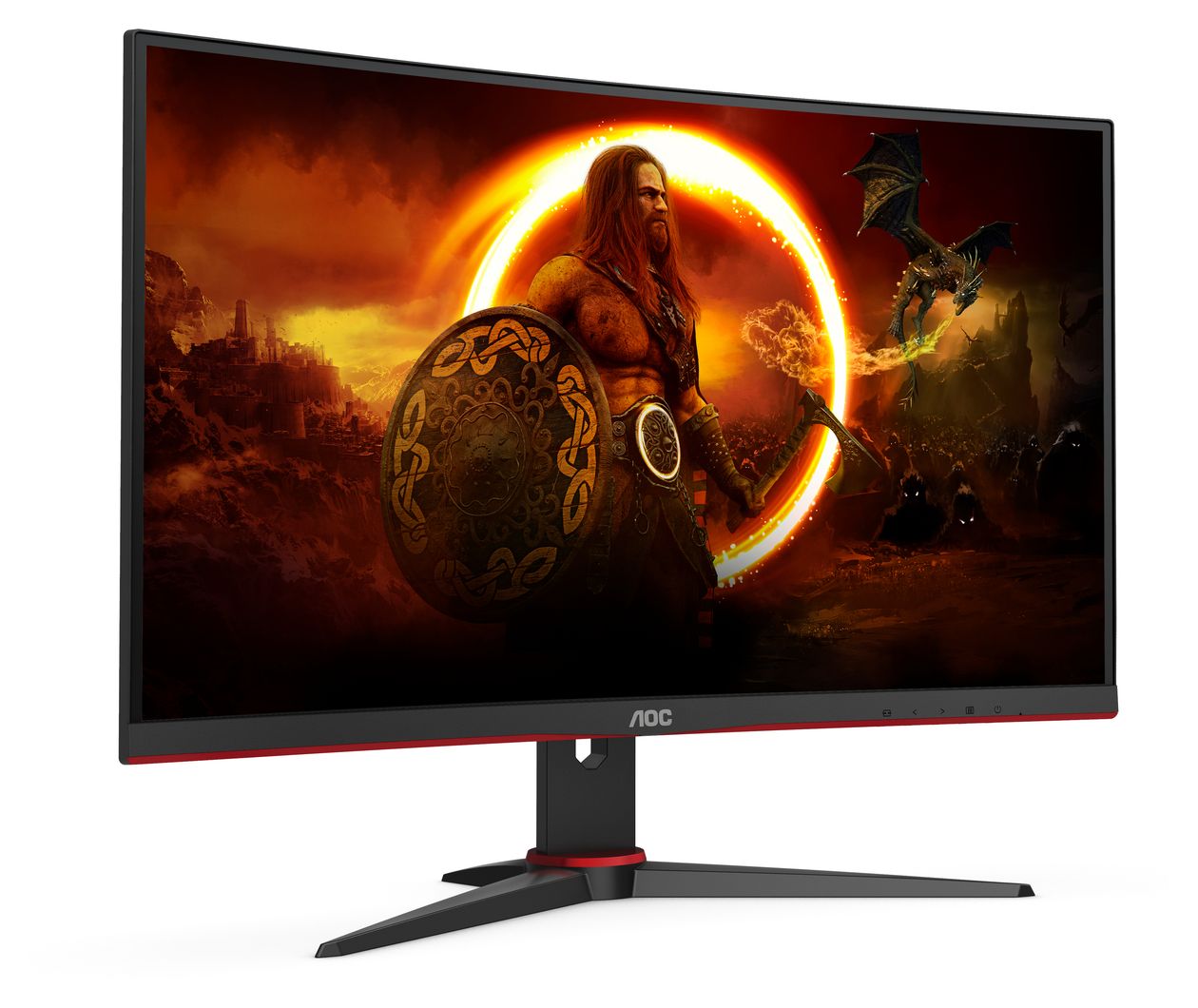 C24G2AE/BK Full HD Monitor 59,9 cm (23.6 Zoll) 16:9 4 ms 250 cd/m²  (Schwarz, Rot) 