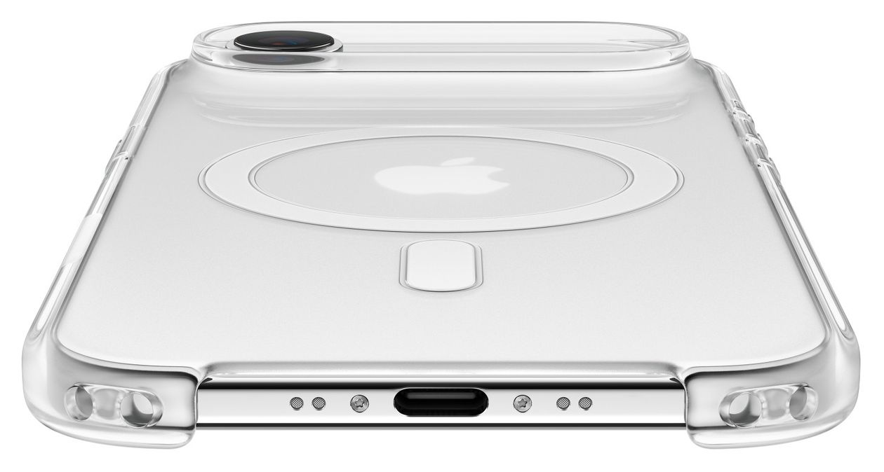Case mit MagSafe Cover für Apple iPhone Air (Schwarz, Durchscheinend) 