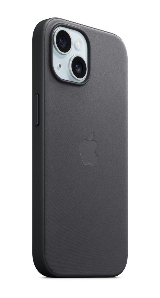 Feingewebe Case mit MagSafe Cover für Apple iPhone 15  (Schwarz) 