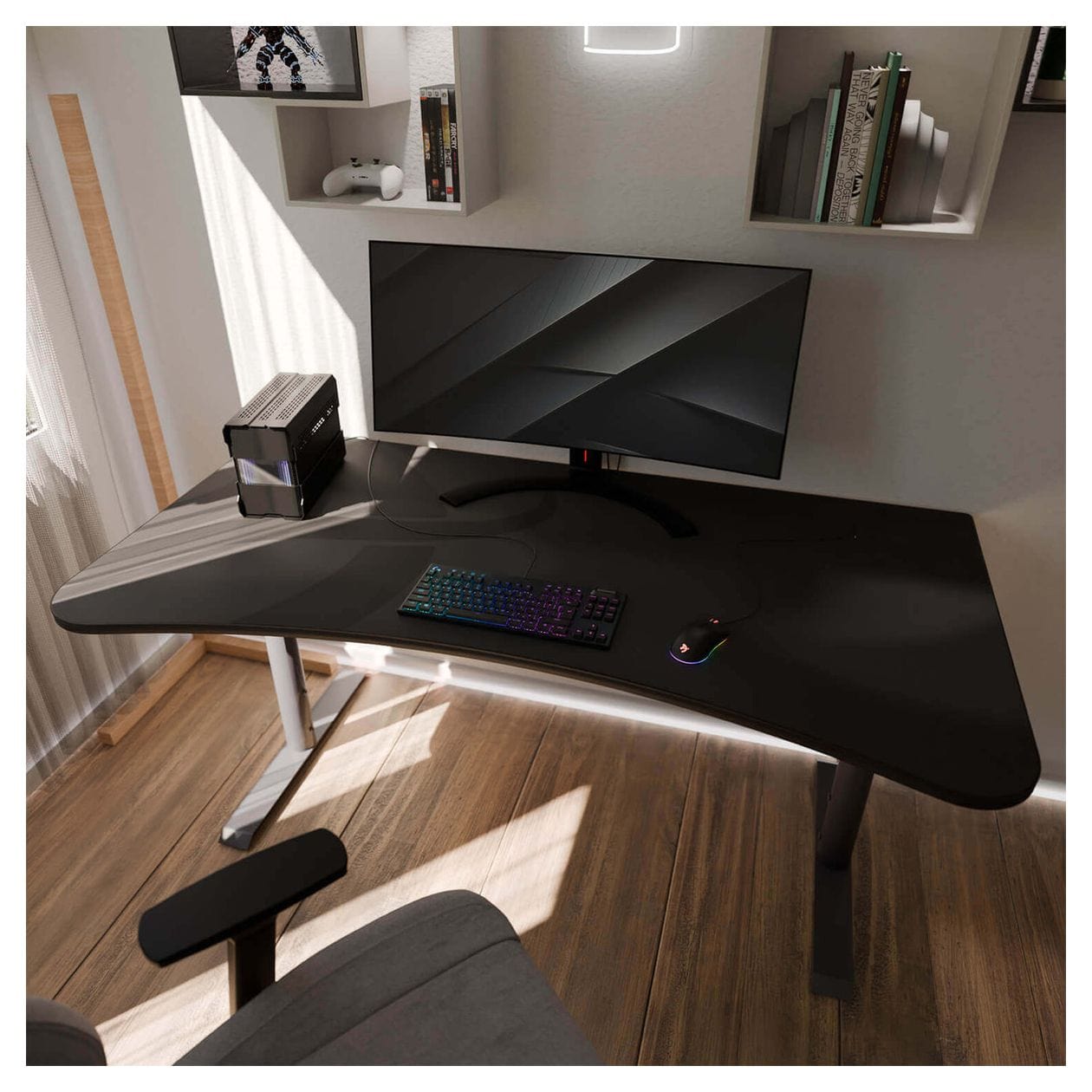 Arena Gamingtisch bis 80 kg  (Dunkelgrau) 