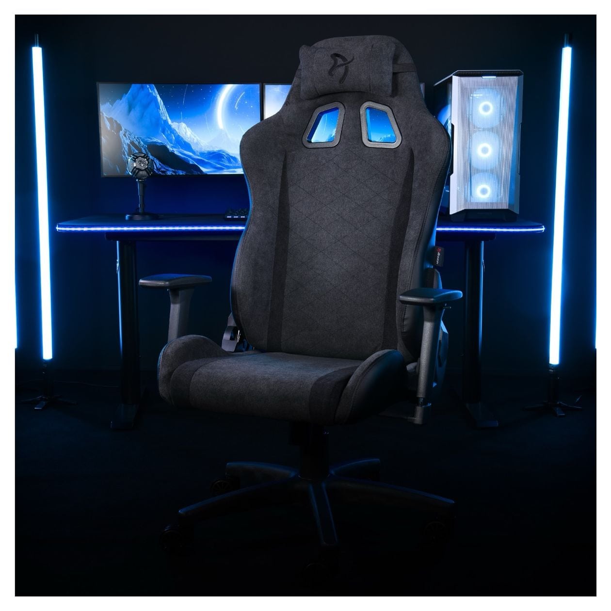 Avanti Soft Fabric Gamingstuhl bis 120 kg (Dunkelgrau) 