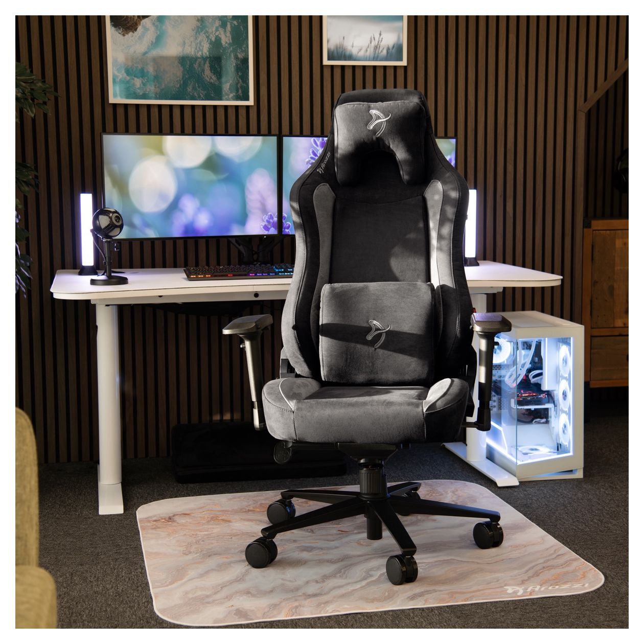 Vernazza Supersoft Gamingstuhl bis 145 kg (Schwarz/Grau) 