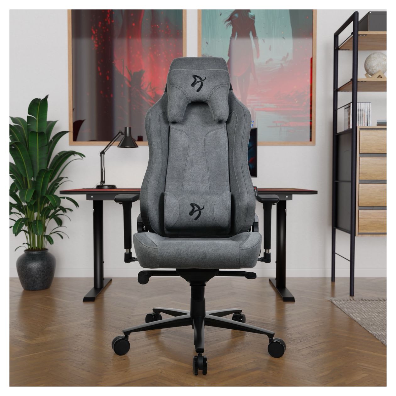 Vernazza Soft Fabric Gamingstuhl bis 145 kg (Grau) 