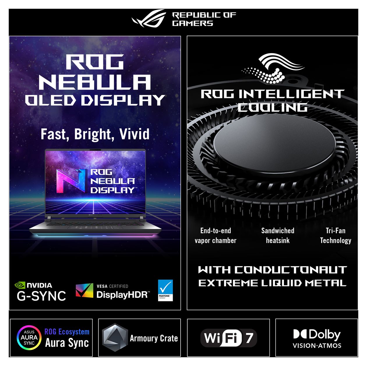ROG Strix G615LW-TS338W WQXGA Notebook 40,6 cm (16 Zoll) 2560 x 1600 Pixel 32 GB Ram 1 TB SSD Windows 11 Home Intel Core Ultra 9 max. 5,5 GHz NVIDIA GeForce RTX 5080  (Grau) 