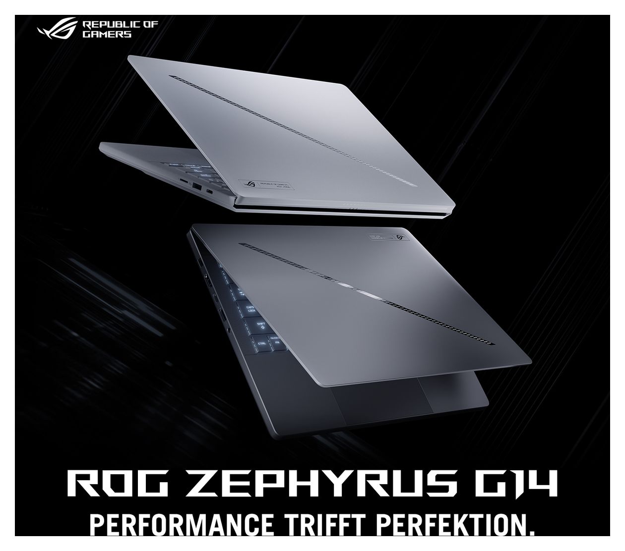 ROG Zephyrus G14 GA403UM-QS016W 2K Ultra HD Notebook 35,6 cm (14 Zoll) 2880 x 1800 Pixel 1 TB SSD Windows 11 Home AMD Ryzen 9 max. 5,2 GHz  (Grau) 