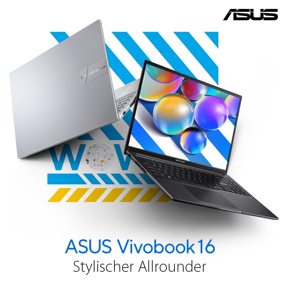 Vivobook 16 X1605VA-MB2306W WUXGA Notebook 40,6 cm (16 Zoll) 1920 x 1200 Pixel 16 GB Ram 1 TB SSD Windows 11 Home Intel Core 5 max. 5 GHz intern  (Silber) 