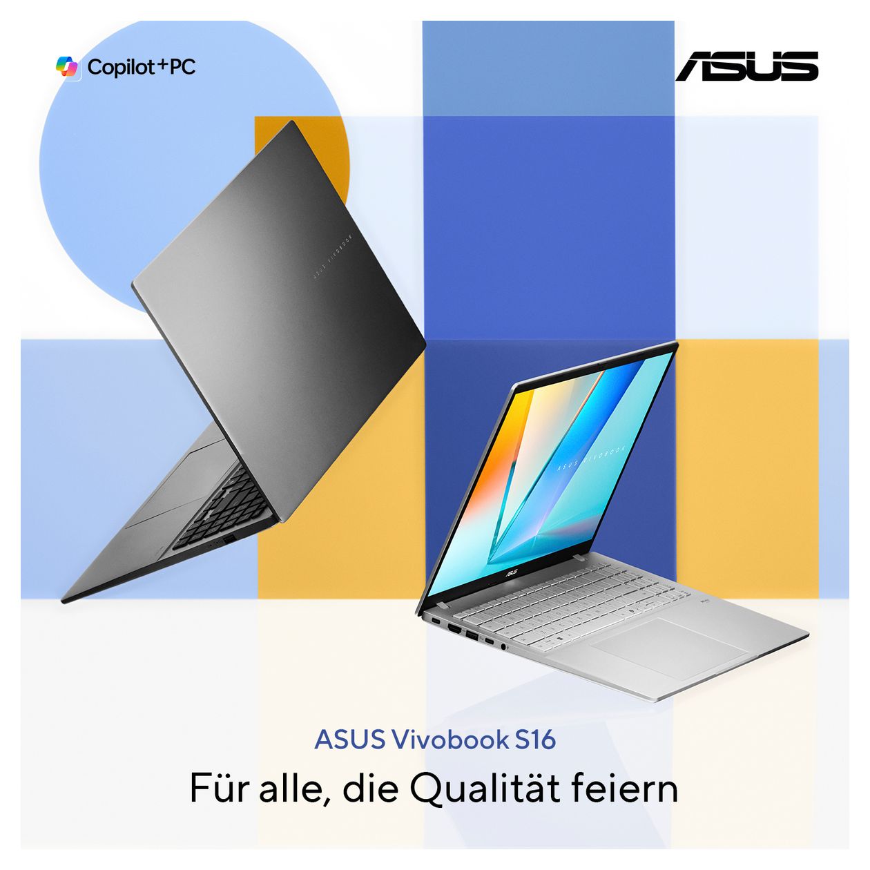 Vivobook S16 S3607NA-SH001W WUXGA Notebook 40,6 cm (16 Zoll) 1920 x 1200 Pixel 1 TB SSD Windows 11 Home Qualcomm Snapdragon max. 4 GHz  (Blau) 