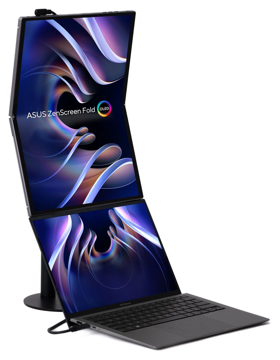 ZenScreen Fold OLED MQ17QH Quad HD Monitor 43,9 cm (17.3 Zoll) 4:3 0,2 ms 350 cd/m²  (Silber) 