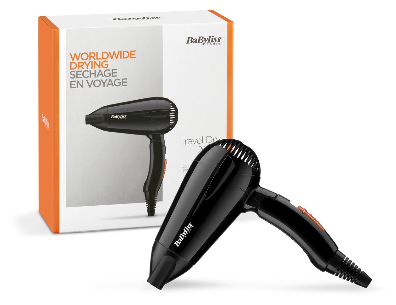 5344E Travel Dry Haartrockner 2000 W  (Schwarz) 