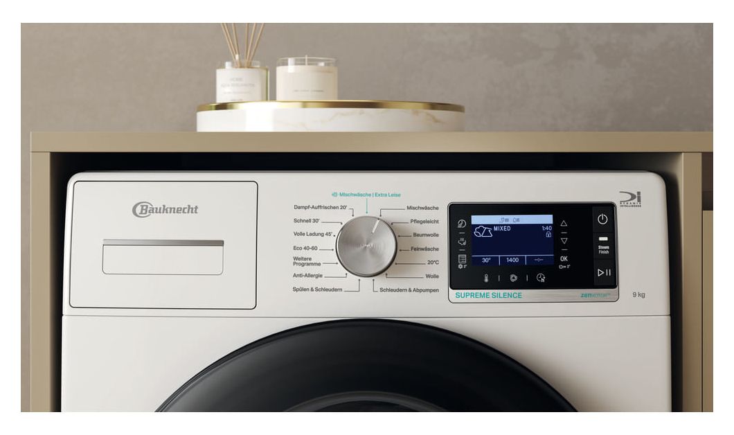 B6R98E Silence 9 kg Frontlader Waschmaschine 1400 U/min aquaStop Funktion AutoClean 