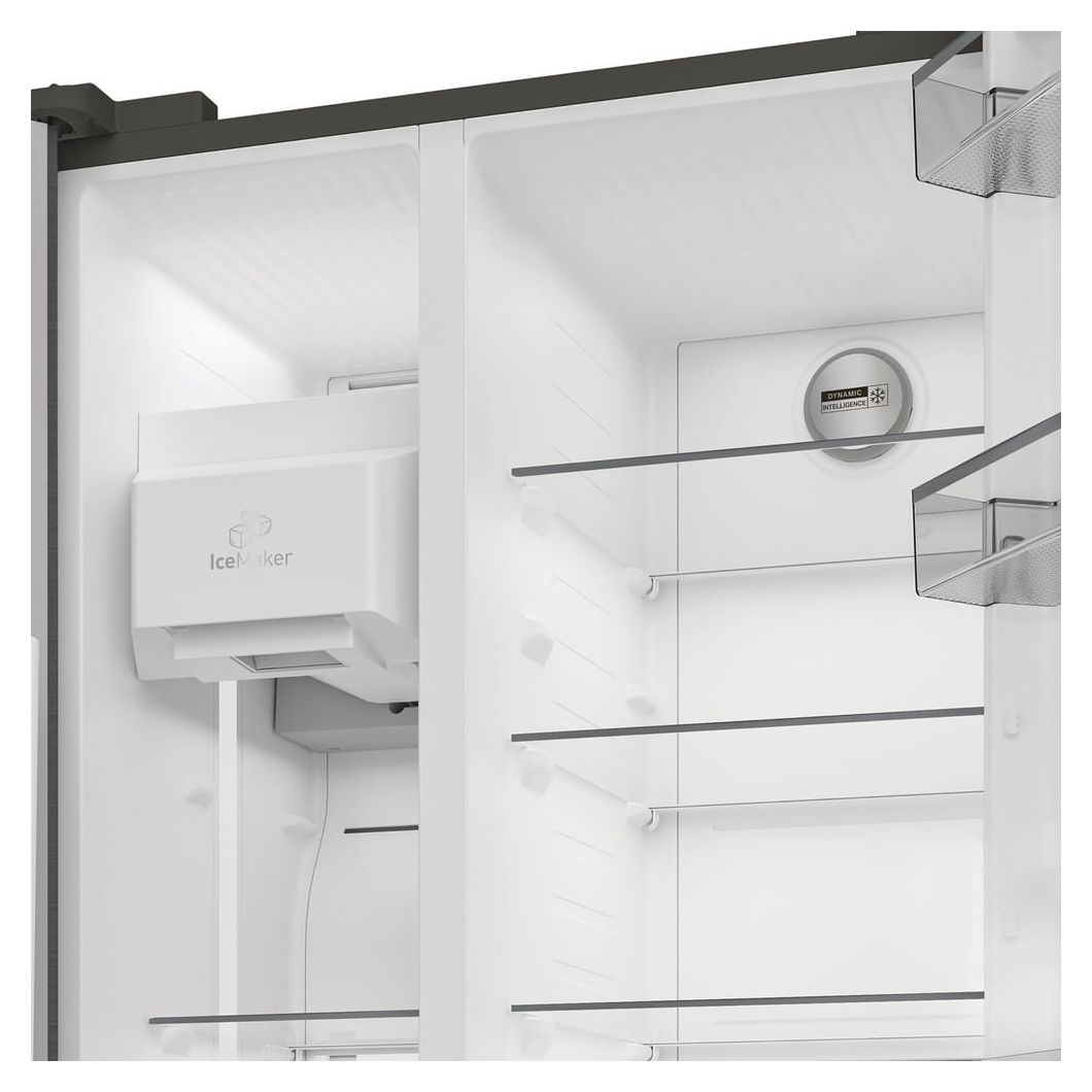 SBSIWD90 Side-by-Side Kühl-/ Gefrierkombination 375 l / 203 l 269 kWh NoFrost 1790 mm x 910 mm  (Schwarz) 