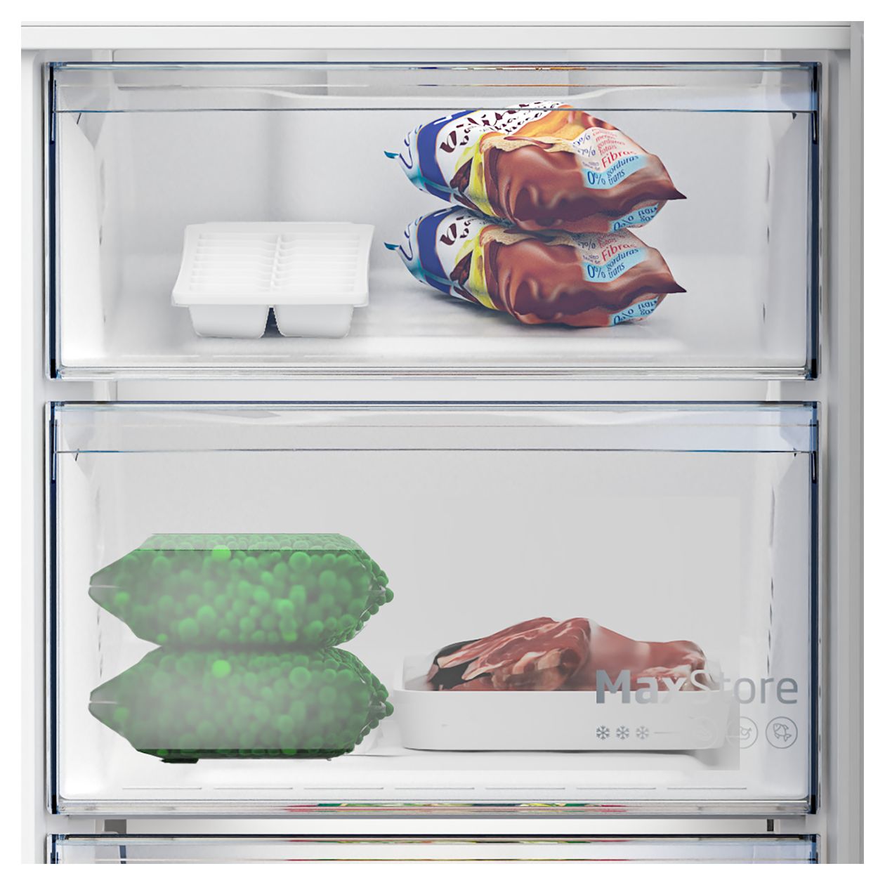 B5RCNA406OHG 249 l / 106 l Kühl-Gefrierkombi freistehend NoFrost 170 kWh Jahr  (Grau) 