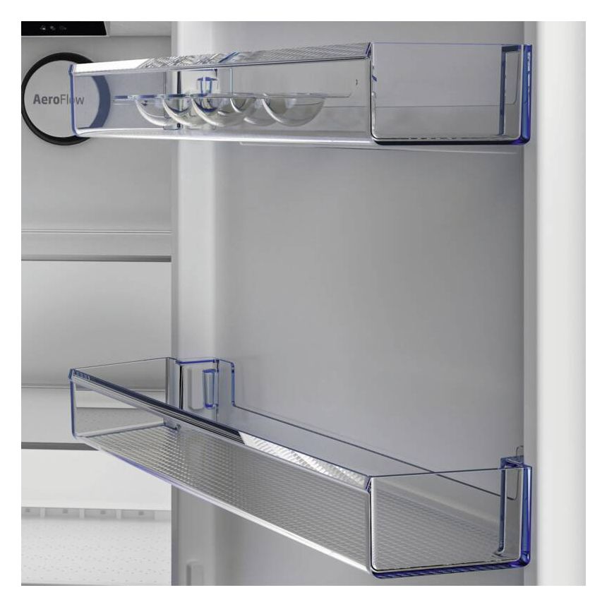 B7RCNA407HG 249 l / 106 l Kühl-Gefrierkombi freistehend NoFrost 135 kWh Jahr  (Edelstahl) 