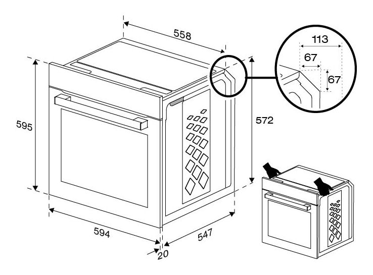 BBIS17300BCS Einbaubackofen groß AutoClean 