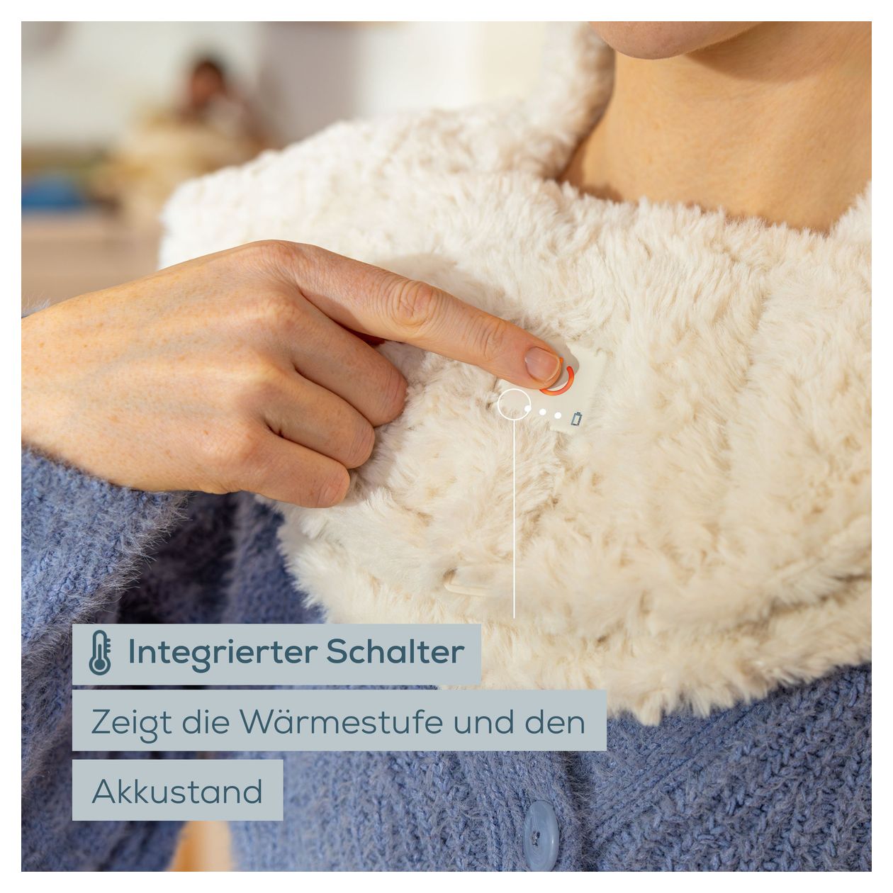 HK165 Huggy Schulterheizkissen  (Cremefarben) 