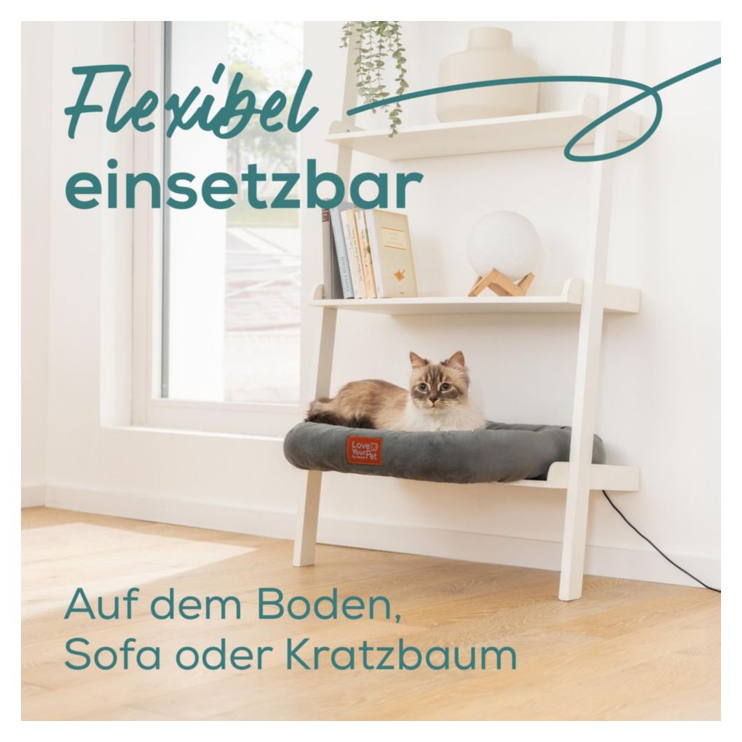 PP250 Kira Wärmebett für Katze & Hunde  (Grau) 