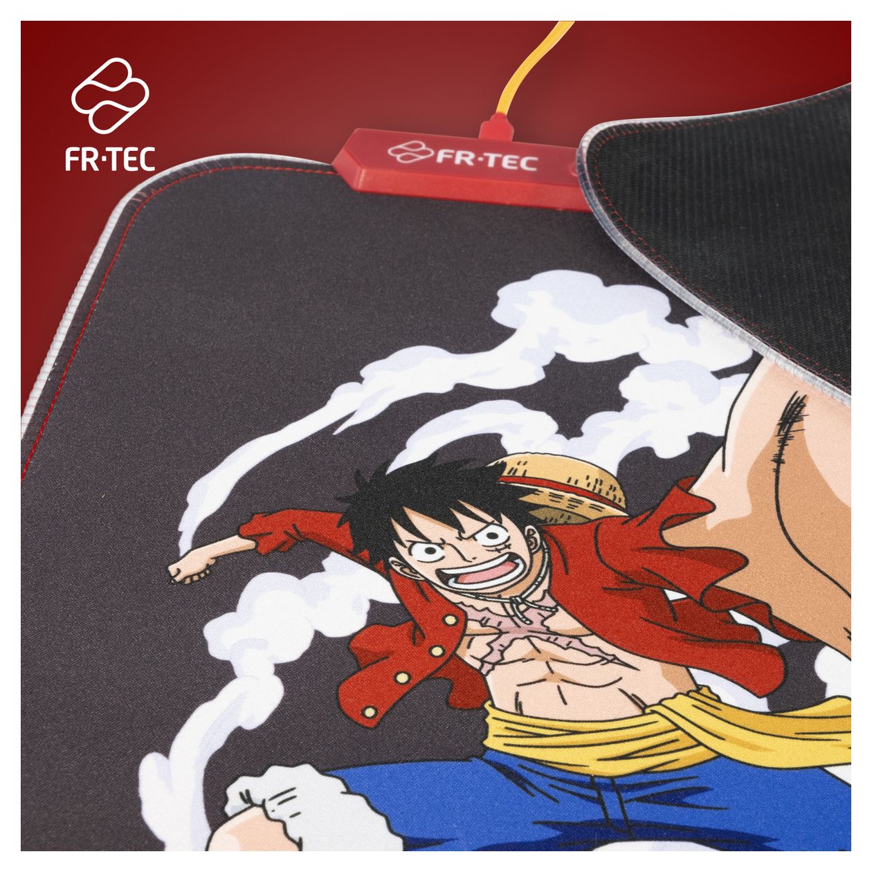 One Piece Mauspad (Schwarz, Grau, Rot, Gelb) 