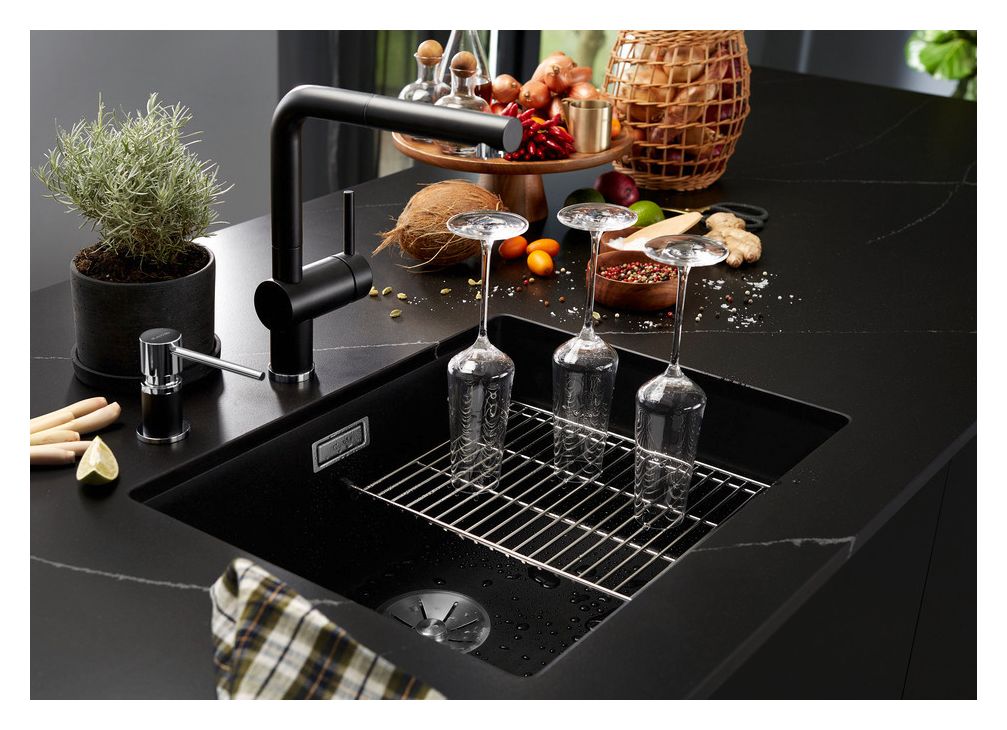 SUBLINE 500-U Unterbauspüle für 60 cm Unterschrank Silgranit 1 Becken  (Anthrazit) 