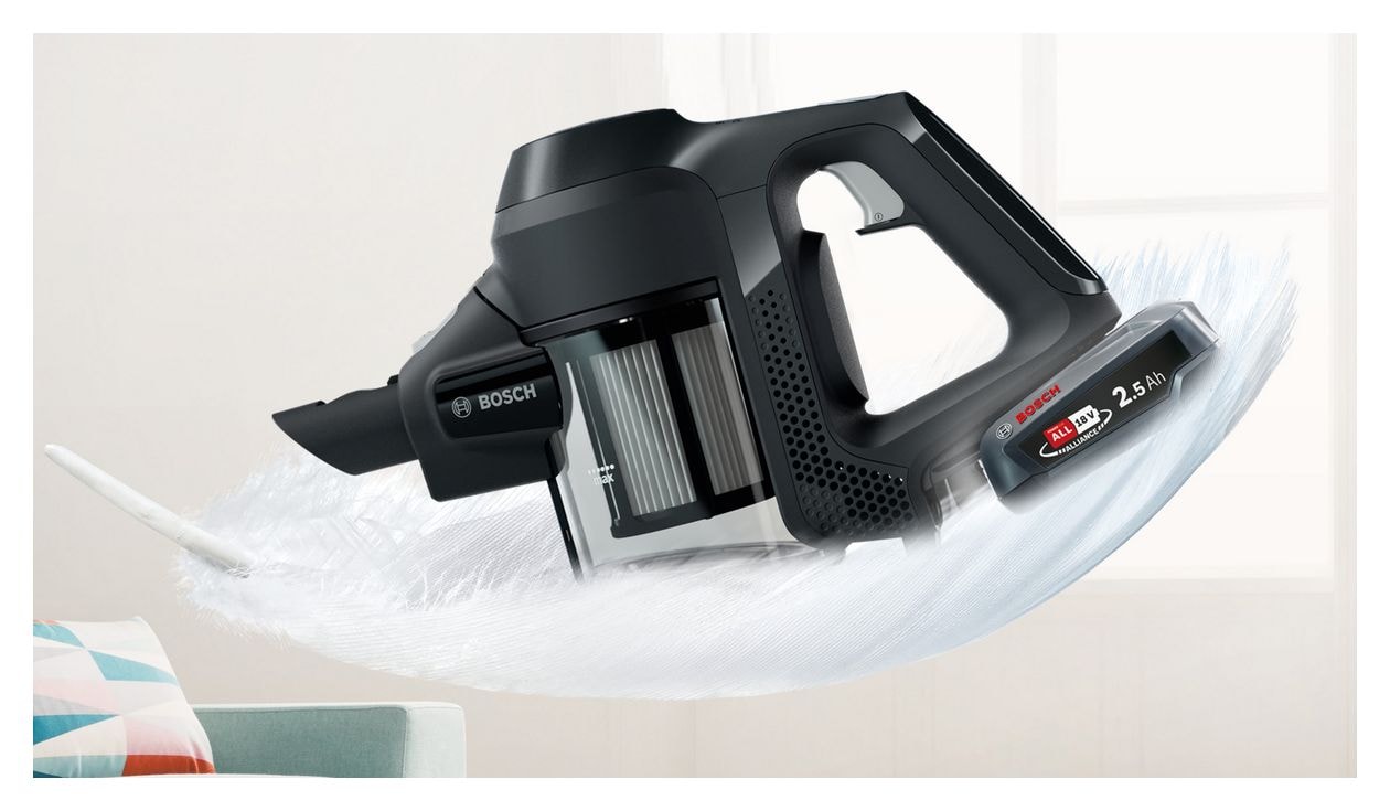 BKS611MALL Unlimited 6 Handstaubsauger Beutellos bis 30 min Laufzeit 18 V PureAir  (Schwarz) 