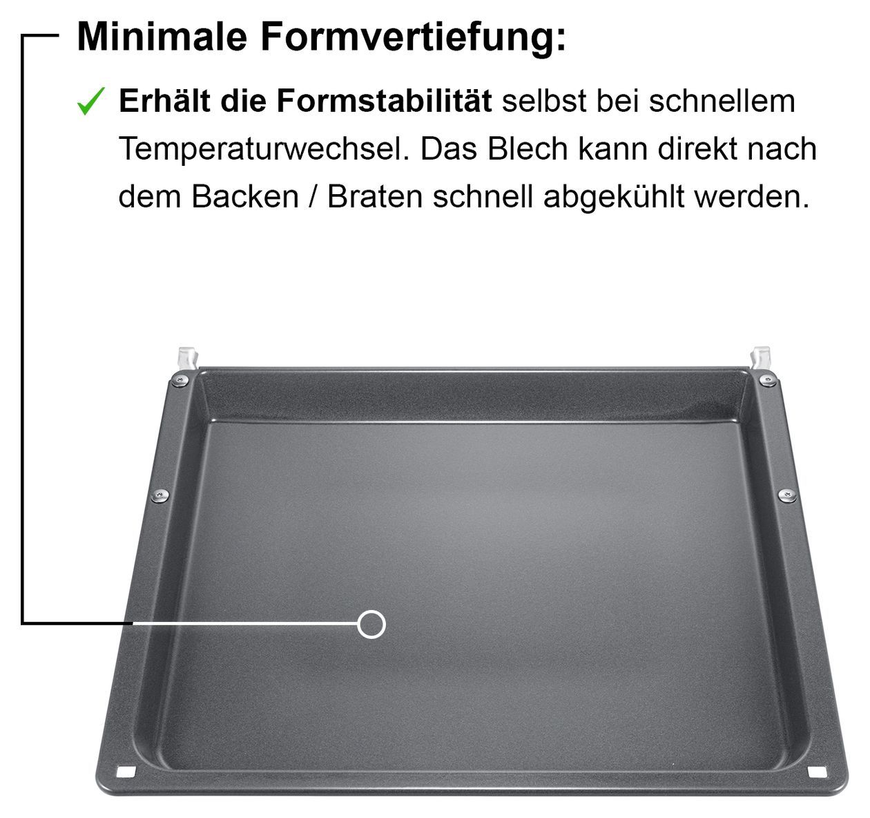 HEZ541000 Backblech für Backwagen 30 x 455 x 400 mm spülmaschinengeeignet 