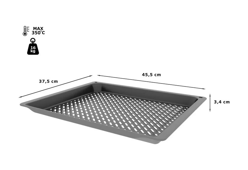 HEZ629070 Air Fry & Grillblech 34 x 455 x 375 mm spülmaschinengeeignet 