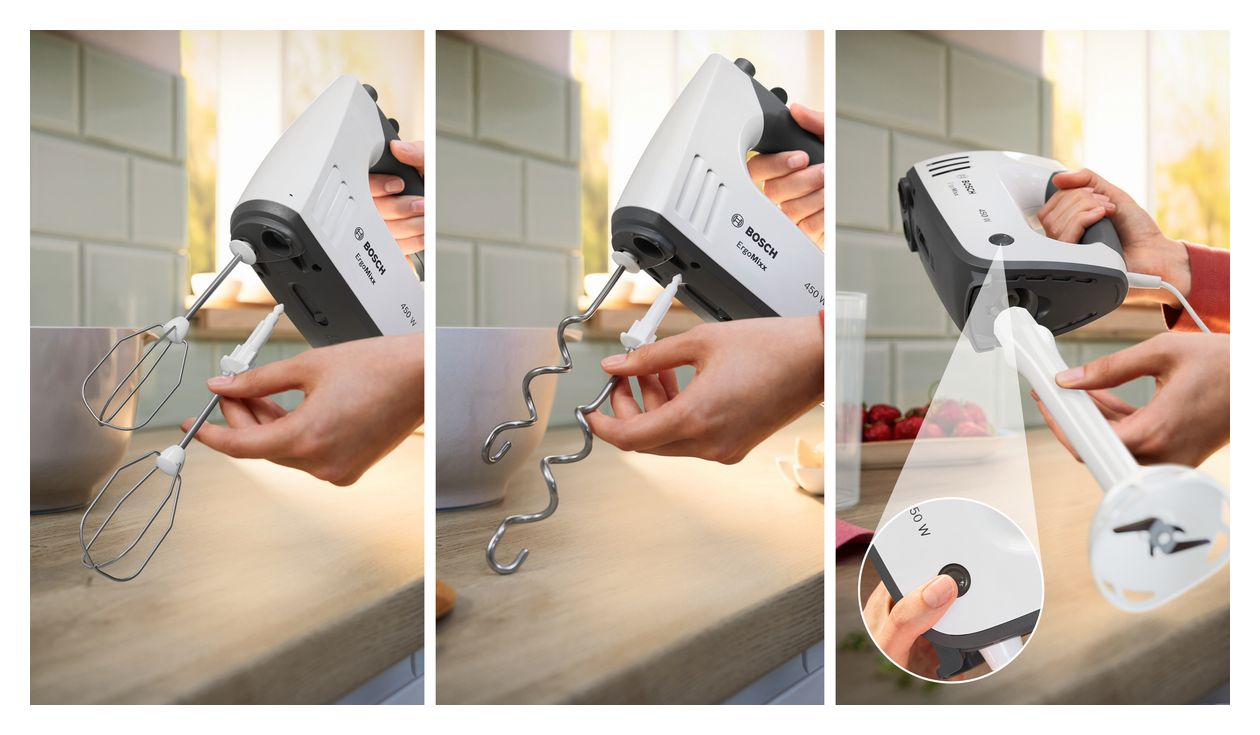 MFQ3545 ErgoMixx Handmixer 5 Stufen 450 W  (Grau/Weiß) 