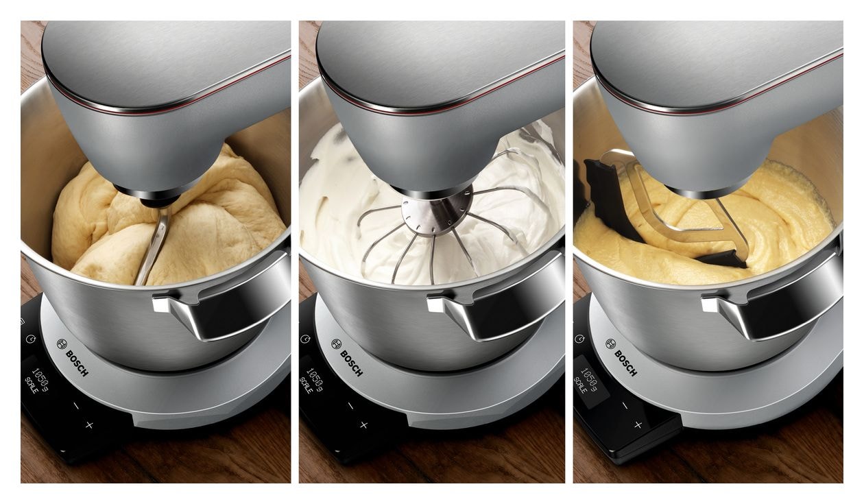 MUM9DX5S31 OptiMUM Küchenmaschine 5,5 l Standmixer 7 Stufen 1600 W  (Aluminium/Schwarz) 