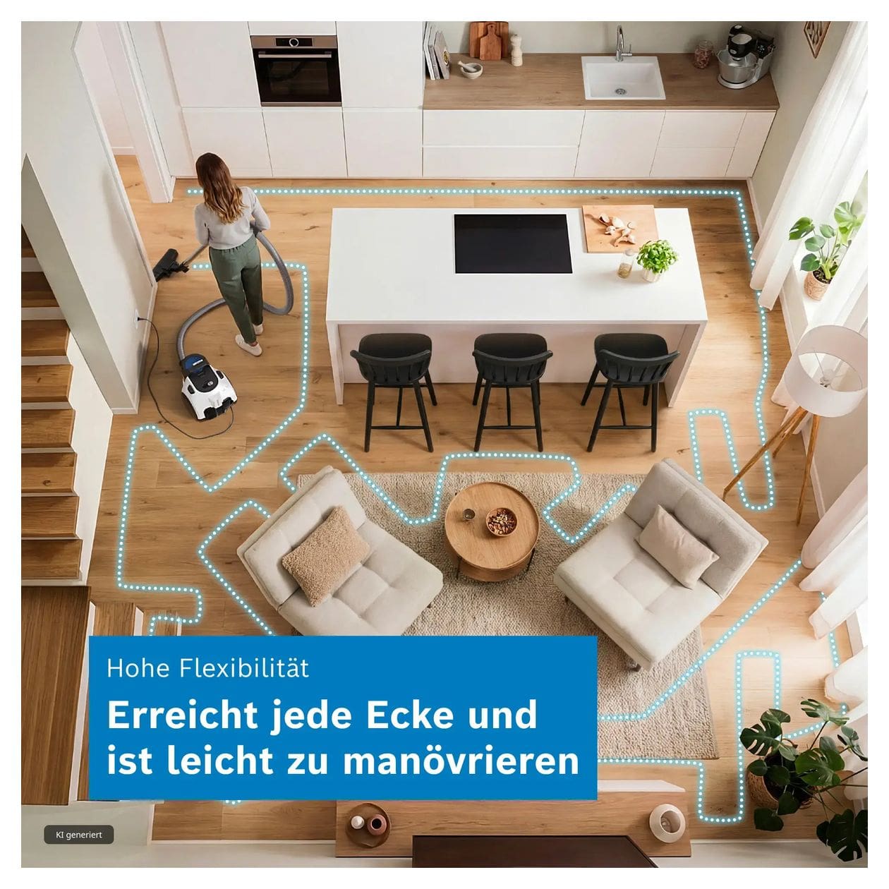 Serie 2 BKS05MWHT Bodenstaubsauger Beutellos 700 W  (Weiß) 