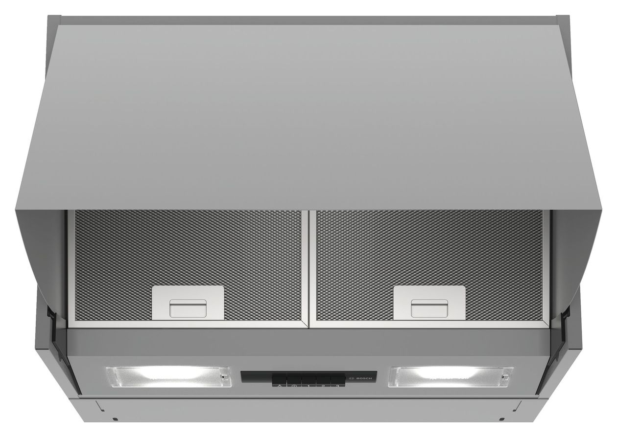 Serie 2 DEM63AC00 Zwischenbauhaube Abluft/Umluft Dunstabzugshaube/Esse Einbau 60 cm (Silber) 