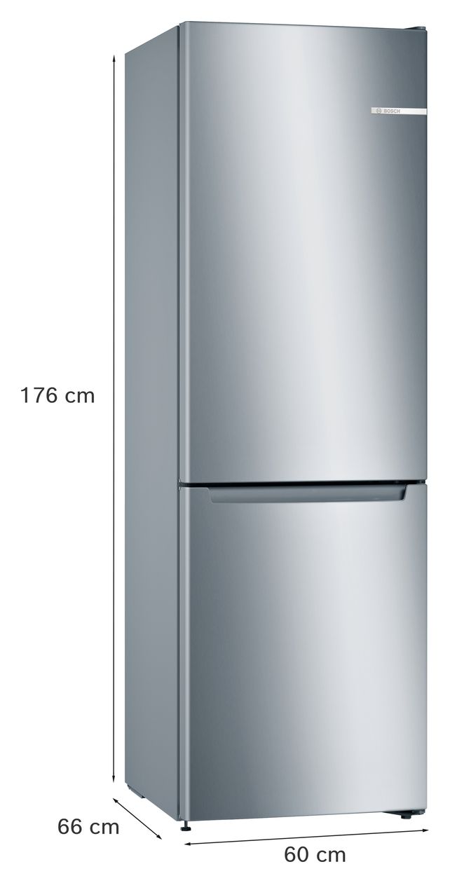 Serie 2 KGN33NLEB 193 l / 89 l Kühl-Gefrierkombi freistehend 237 kWh Jahr  (Edelstahl) 