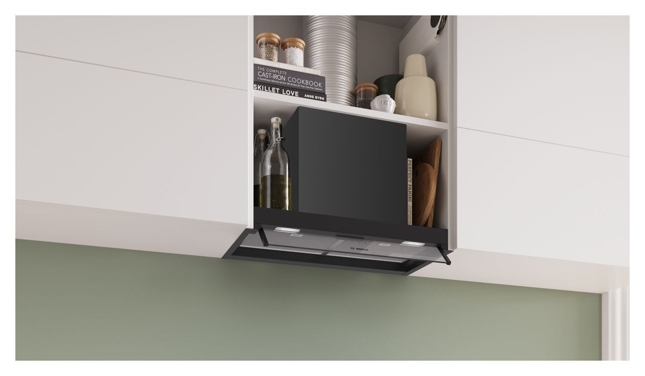 Serie 4 DBB65CC60 Abluft/Umluft Dunstabzugshaube/Esse Einbau 60 cm (Schwarz) 