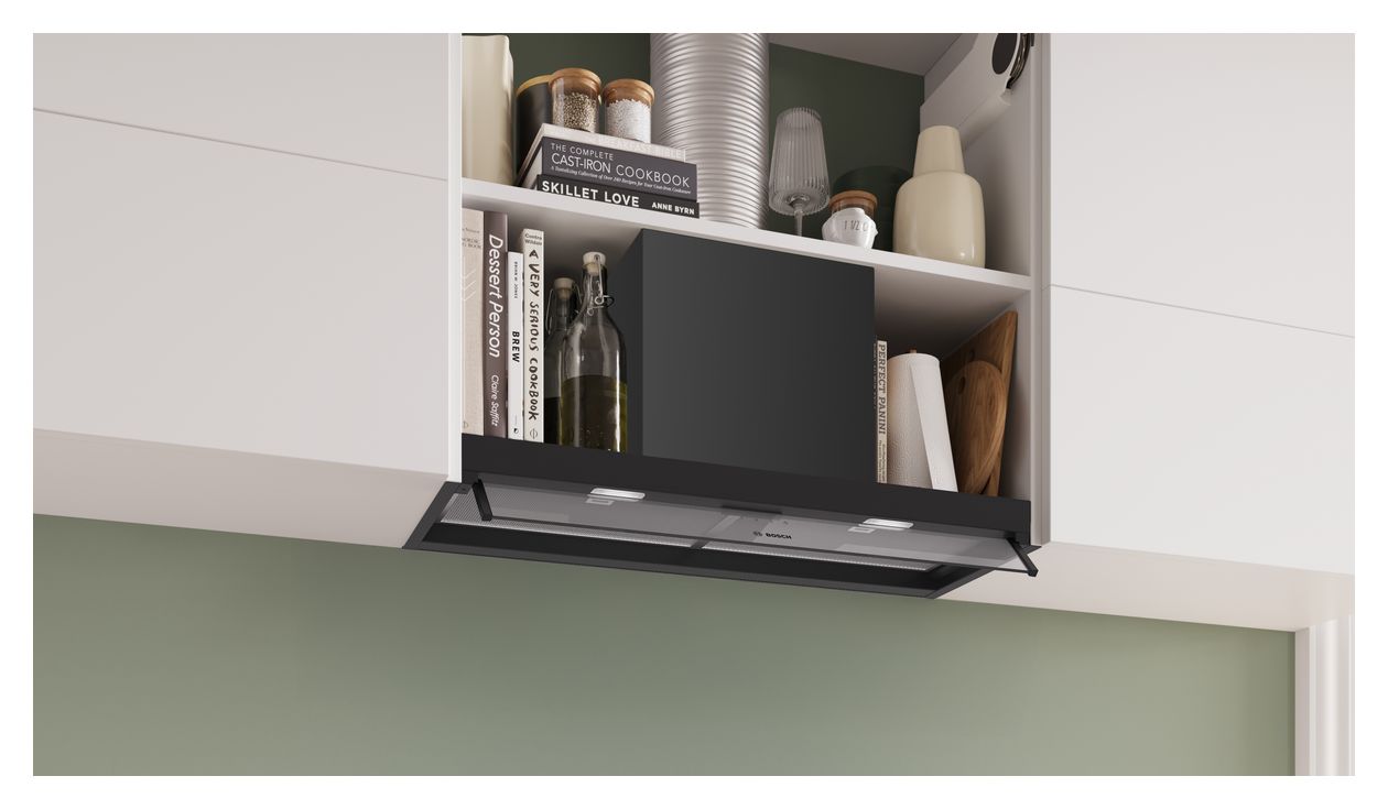 Serie 4 DBB85CC60 Abluft/Umluft Dunstabzugshaube/Esse Einbau 798 mm (Schwarz) 