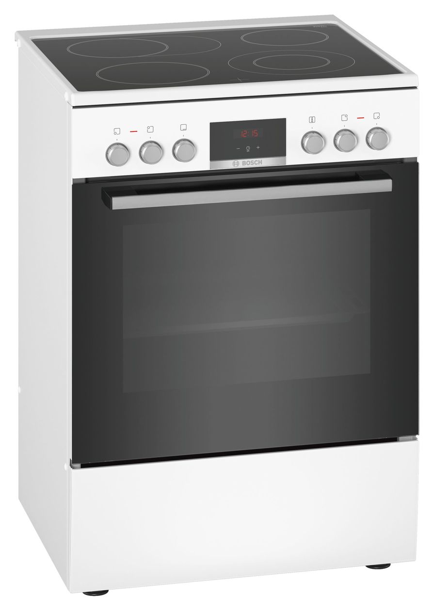 Serie 4 HKR39C220 Freistehender Herd Elektro normal Variabler Doppelgrill 7 Beheizungsarten AutoClean mit Glaskeramik Kochfeld 