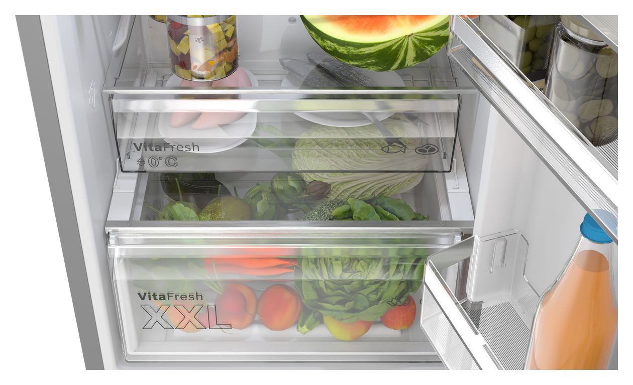 Serie 4 KGN36VICT 218 l / 103 l Kühl-Gefrierkombi freistehend NoFrost 159 kWh Jahr  (Edelstahl) 