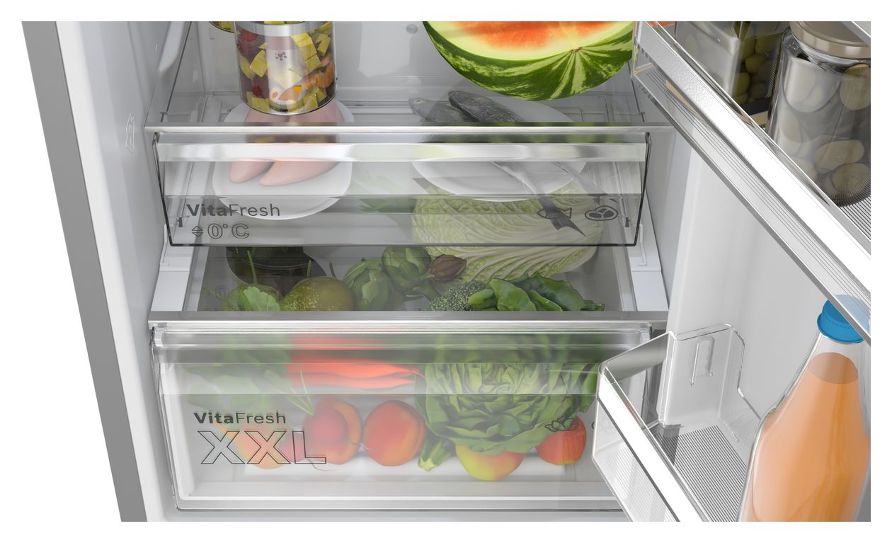 Serie 4 KGN392LAG 260 l / 103 l Kühl-Gefrierkombi freistehend NoFrost 112 kWh Jahr  (Metallisch) 