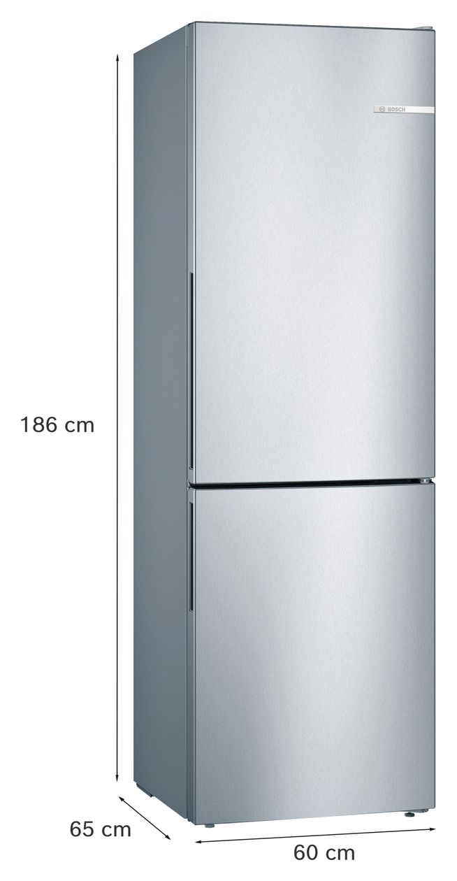 Serie 4 KGV36VLEA 214 l / 94 l Kühl-Gefrierkombi freistehend 233 kWh Jahr  (Edelstahl) 
