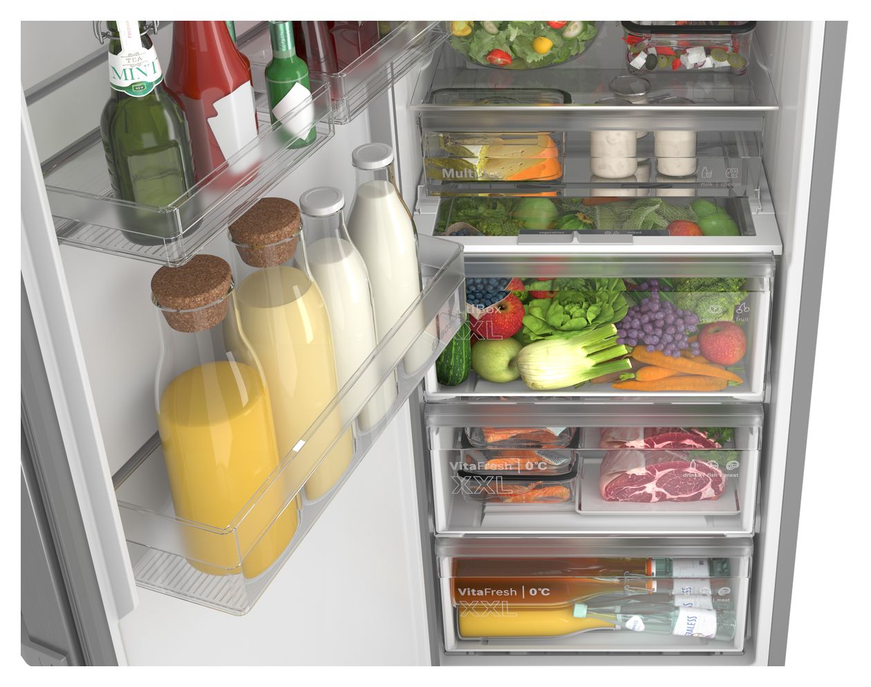 Serie 4 KSN36VLDG 402 l Kühlschrank freistehend EEK: D 138 kWh Jahr NoFrost  (Metallisch) 