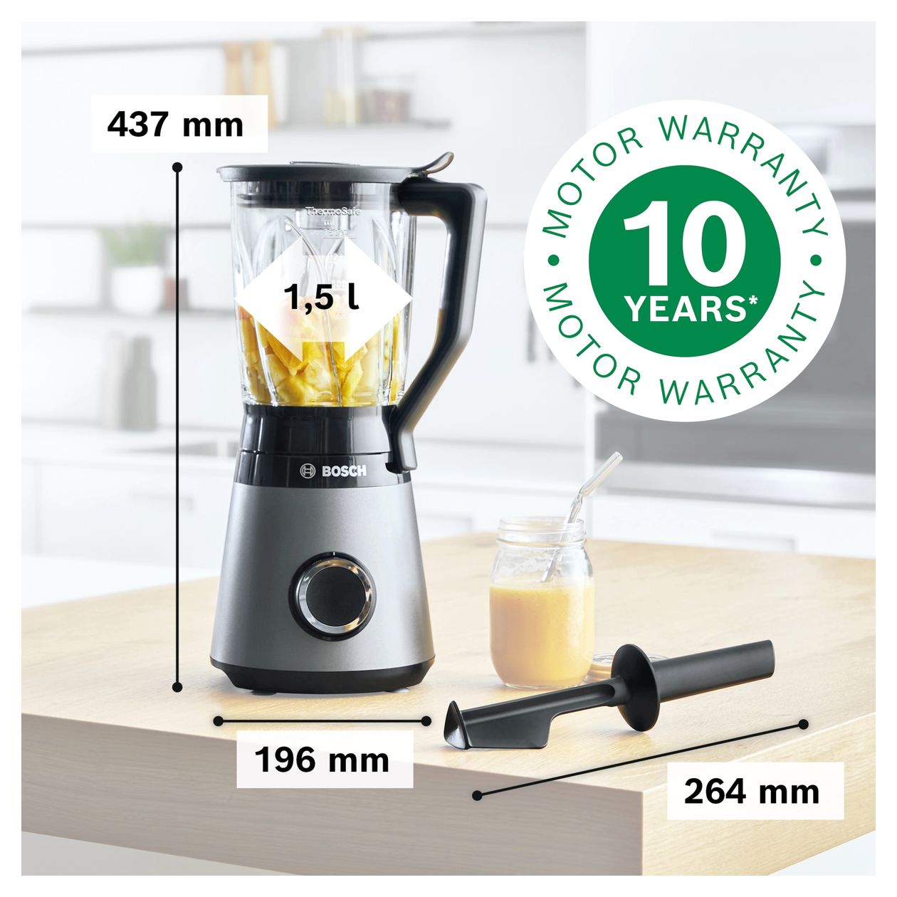 Serie 4 MMB6172S 1,5 l Standmixer 2 Geschwindigkeiten 1200 W  (Silber) 