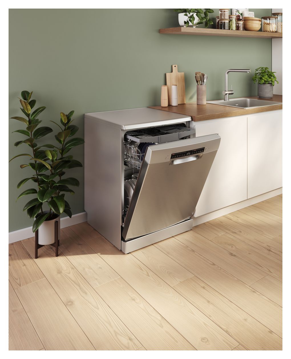 Serie 4 SMS4EMI06E 60 cm Geschirrspüler freistehend Sehr leise 14 Maßgedecke aquaStop Funktion Wärmetauscher 